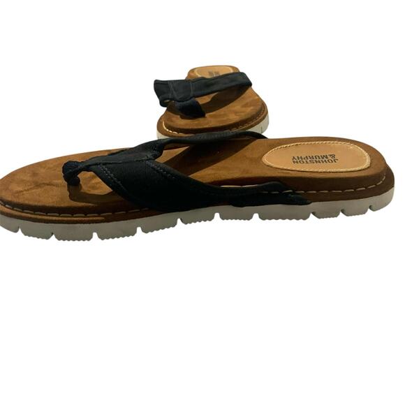 Johnston & Murphy Men’s Leather Sandals Size 10M Brown Comfort Flip Flops